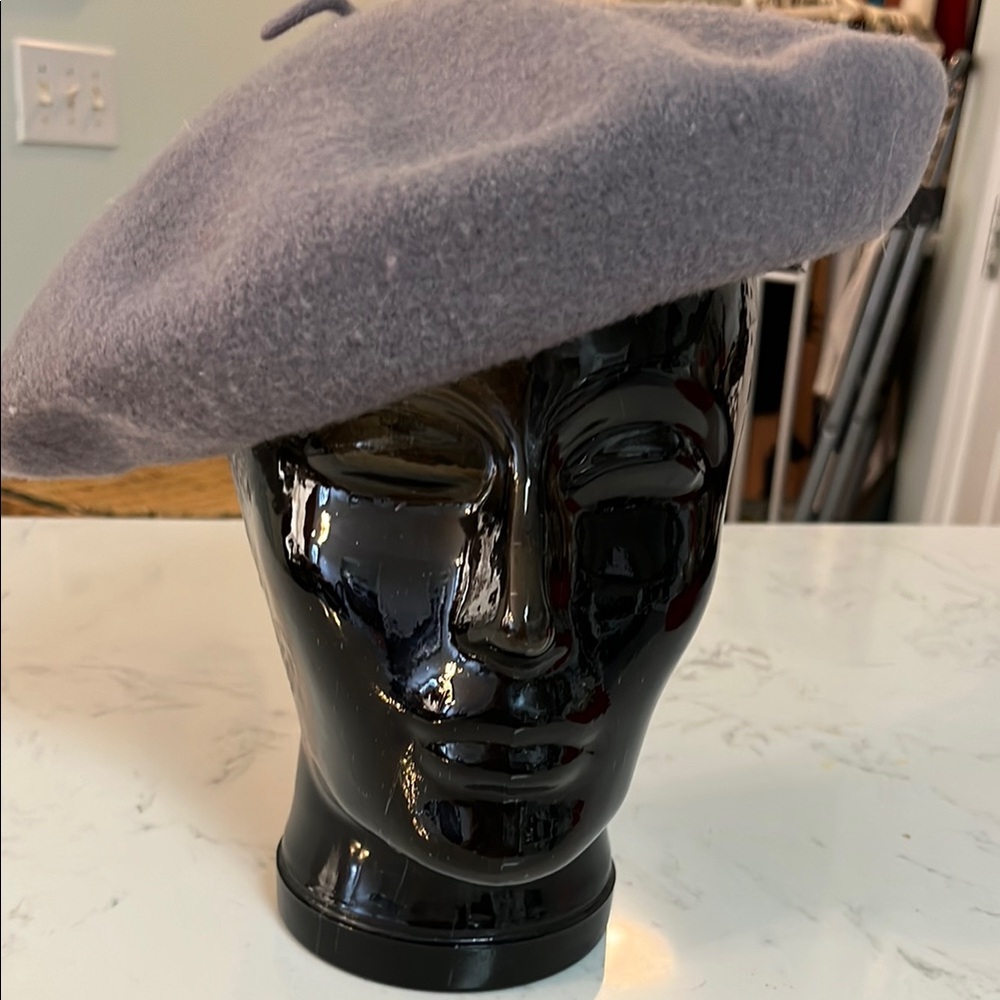Gray Wool Beret
